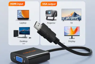 VWCTAV582002 1080p HDMI Male to VGA Female Video Converter Adapter 5.webp