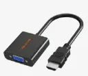 CT - 0.2M 1080P HDMI M TO VGA F Adapter, Black